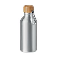 BORRACCIA ALLUMINIO E BAMBOO CON MOSCHETTONE 400ML